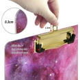 thumbnail image 4 of FMSHPON Colorful Galaxy Clipboard Hardboard Wood Nursing Clip Board and Pull for Standard A4 Letter 13x9 inches, 4 of 8