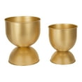 thumbnail image 4 of Kate and Laurel Volz Modern Indoor Planter, Set of 2, Gold, Sophisticated Modern Home Decor for Storage and Display, 4 of 7
