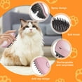 thumbnail image 3 of 3 in 1 Multifunctional Cat Steam Brush - Cat Pet Dog Massage Brush, Self cleaning Brush, Pet Grooming Brush Tool (Pink - Whale), 3 of 7