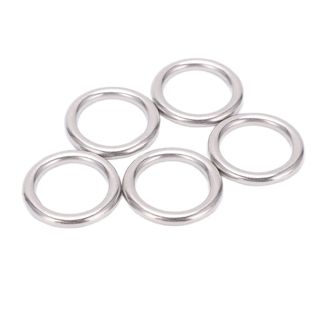 Anneau Rond en Acier Inoxydable, Anneau Soudé Sans Couture Grand Application pour Plongée pour Voile 5x25mm, 5x20mm