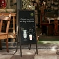 thumbnail image 3 of Fionafurn 40"(H) Chalkboard Outside A-frame Free Standing Easel, Sidewalk Sign sign board,Brown, 3 of 10