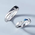 thumbnail image 3 of Anillo de un par de hombres y mujeres de plata de luz Senior Sense Design Ancient Couple Ring, 3 of 3