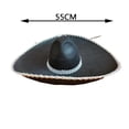 thumbnail image 2 of YAYUBA Male And Women Style Mexican Straw Hat Ethnic Style Summer Straw Craft Large Sun Hat,Silver, 2 of 3