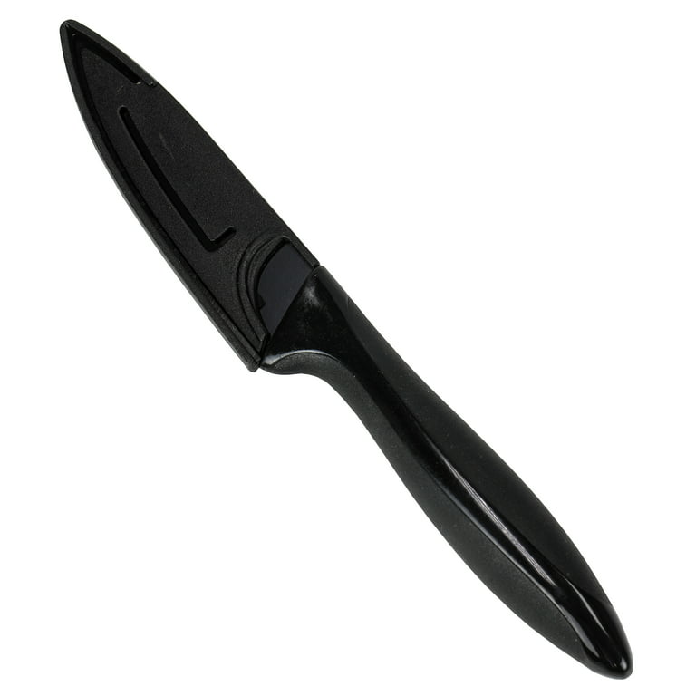 Chef Craft Premium Paring Knife with Sheath, 3 inch Blade 8 inches in  Length, Black