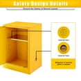thumbnail image 4 of 18.11" x 18.11" x 23" Fireproof Storage Cabinet, 6 Gallon Fireproof Cabinet Cold-Rolled Steel Yellow Fire Proof with Adjustable Shelf &Locks, (Yellow), 4 of 8