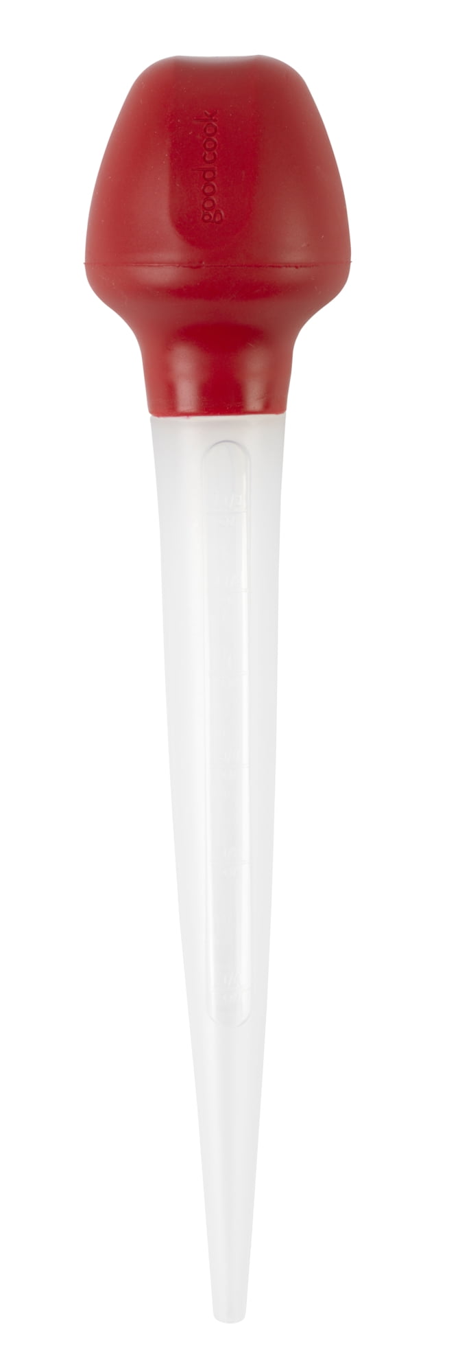GoodCook BPA-Free Plastic 11.5' Turkey Baster with Lay-Flat Bulb, Clear/Red
