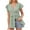 Green, variant on Ltctricy women's peplum tops ruffle short sleeve v neck eyelet embroidered Button Down shirts casual tunic blouses