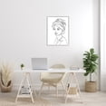 thumbnail image 2 of Stupell Industries Woman Wearing Classic African Headwrap Fluid Line Abstraction Modern Painting White Framed Art Print Wall Art, 24 x 30, Design by Ros Ruseva, 2 of 7