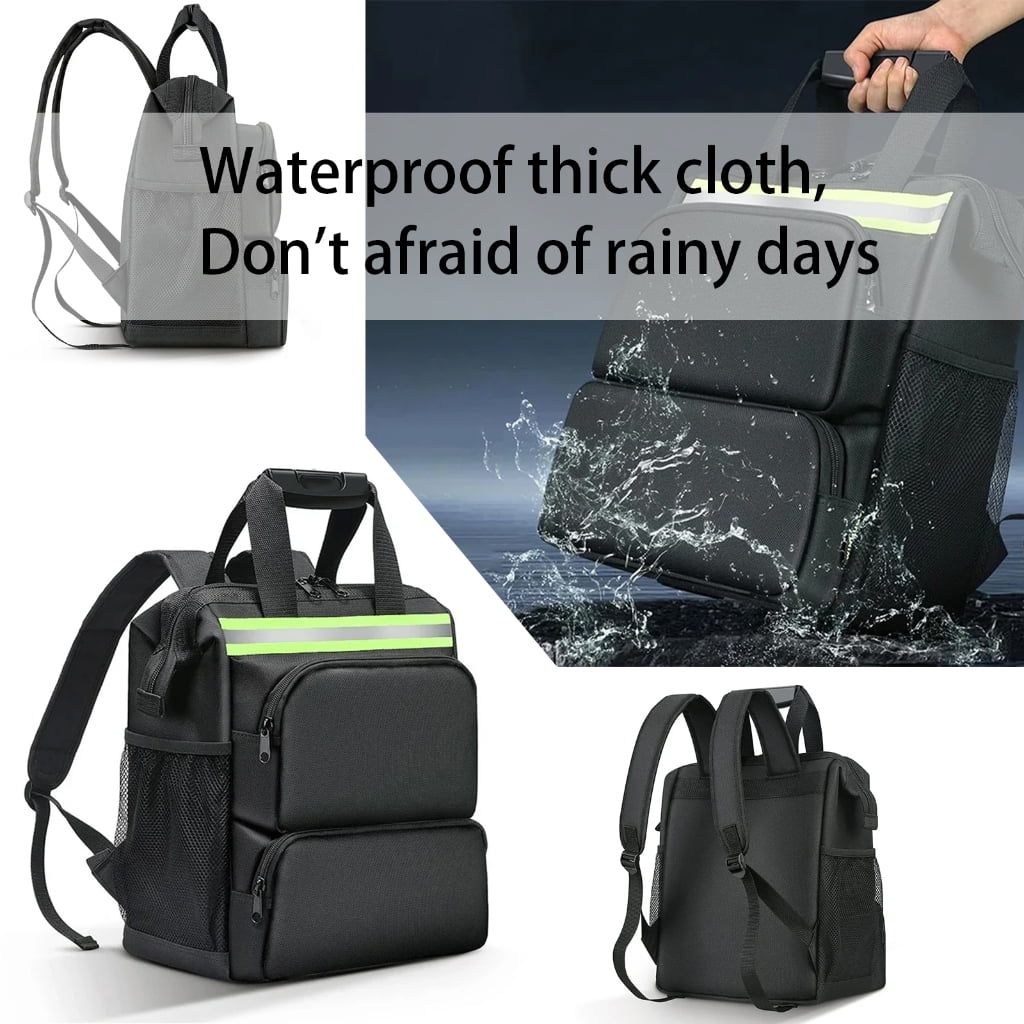 lanema Wear Resistant Oxford Cloth Reflective Safety Electrician Tool Backpack Bag with Reflective Strips for Enhances Safety