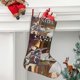 thumbnail image 2 of Los Colores Dentro Tema: Calcetines de Navidad, fino lino blanco para colgar en escaleras y chimenea, decoración navideña para el hogar, regalo de Navidad.54cm×38cm, 2 of 5