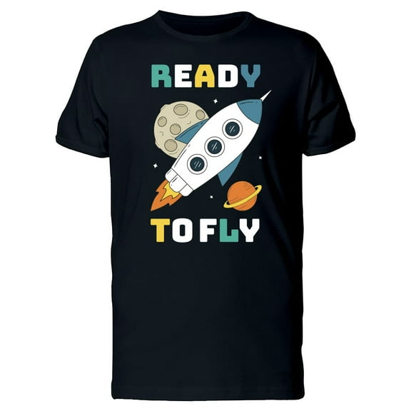 Rocket In Space Ready To Fly Tee Men's -Image by Shutterstock