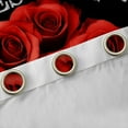 thumbnail image 4 of Feelyou Romantic Red Rose Black Out Curtains, Dreamy Sequin Print Grey Curtains Pack of 2 (42x63 Each), Couple Anniversary Theme Bedroom Curtains, Blackout Curtains Home Decor, 4 of 6