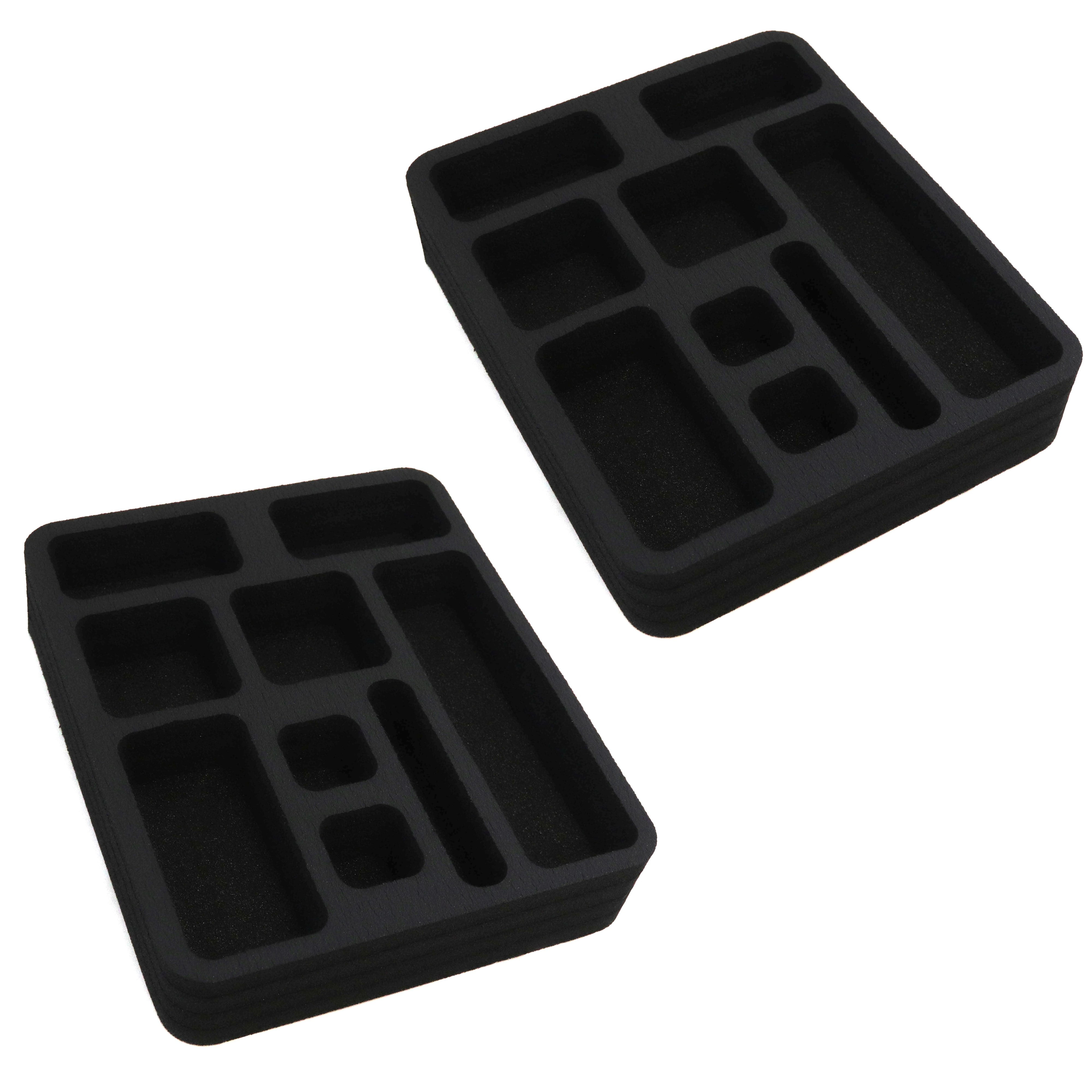 Polar Whale 2 Makeup Drawer Organizers Tray Washable Waterproof Foam Insert for Home Bathroom Bedroom Office  8.6 x 10.25 Inches 9 Compartments for Lipstick Eyeliner Cosmetics and More