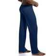 thumbnail image 4 of High Waisted Pants Men's Pajamas Casual Solid Color Loose Leisure Sports Elasticity Pants Straight Vintage Trousers No Pockets Workout Fitness Clothing Thin Active Wear Lightweight Pants, 4 of 9