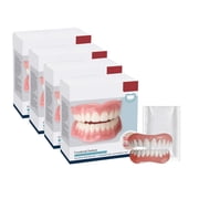 Multifunctional Silicone Denture Set: Moldable, Comfortable Dentures for Men and Women 3 Box