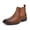 Brown, variant on Mens Square Toe Chelsea Boots Slip On Ankle Boots Comfortable Easy On Off Casual Business Shoes