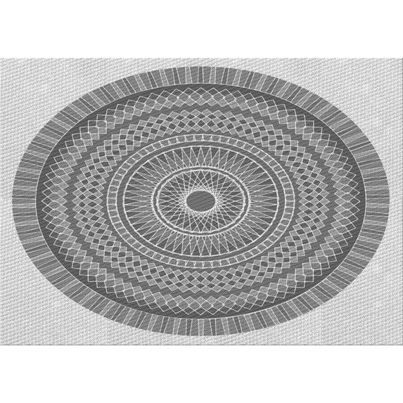 Ahgly Company Indoor Rectangle Patterned Gray Goose Gray Area Rugs, 8' x 10'