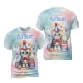thumbnail image 3 of Happy Birthday Cute Kitten British Shorthair with Cake Gifts Party Hat All Over Print 3D Shirt Unisex Merch Cat Lover Kitten Owner Gifts - 00029, 3 of 6
