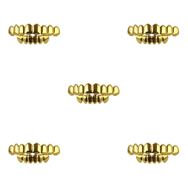 Conjunto de regalo Injueey accesorios hip hop diente dorado grande mascarada Halloween Type7 NO7