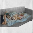 thumbnail image 6 of Letter O Soft Flannel Fleece Throw Blanket, Nautical Life Font Design O Circle on Vertical Worn Wood Planks, Cozy Plush for Indoor and Outdoor Use, 50" x 70", Dark Coral Pale Blue, by Ambesonne, 6 of 6