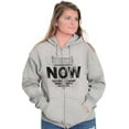 thumbnail image 4 of Time is Now Religious Faith Unisex Fleece Graphic Zip Up Hoodie Brisco Brands 4X, 4 of 5