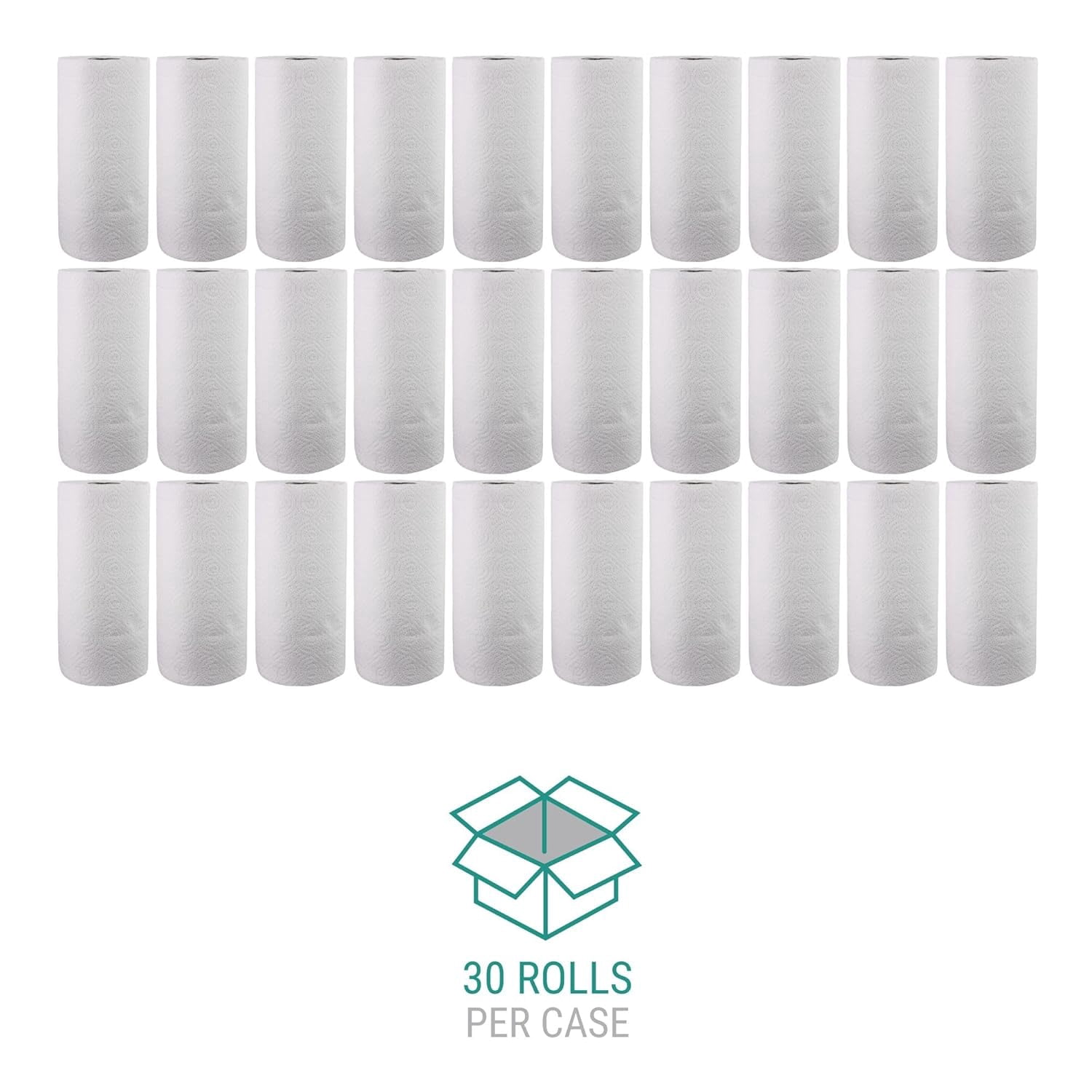 Windsoft Paper Towels, Bulk Pack of 30 Rolls, 85 Sheets Per Roll, Individually Wrapped, 2-Ply White Kitchen Towels, Embossed and For Enhanced Absorbency
