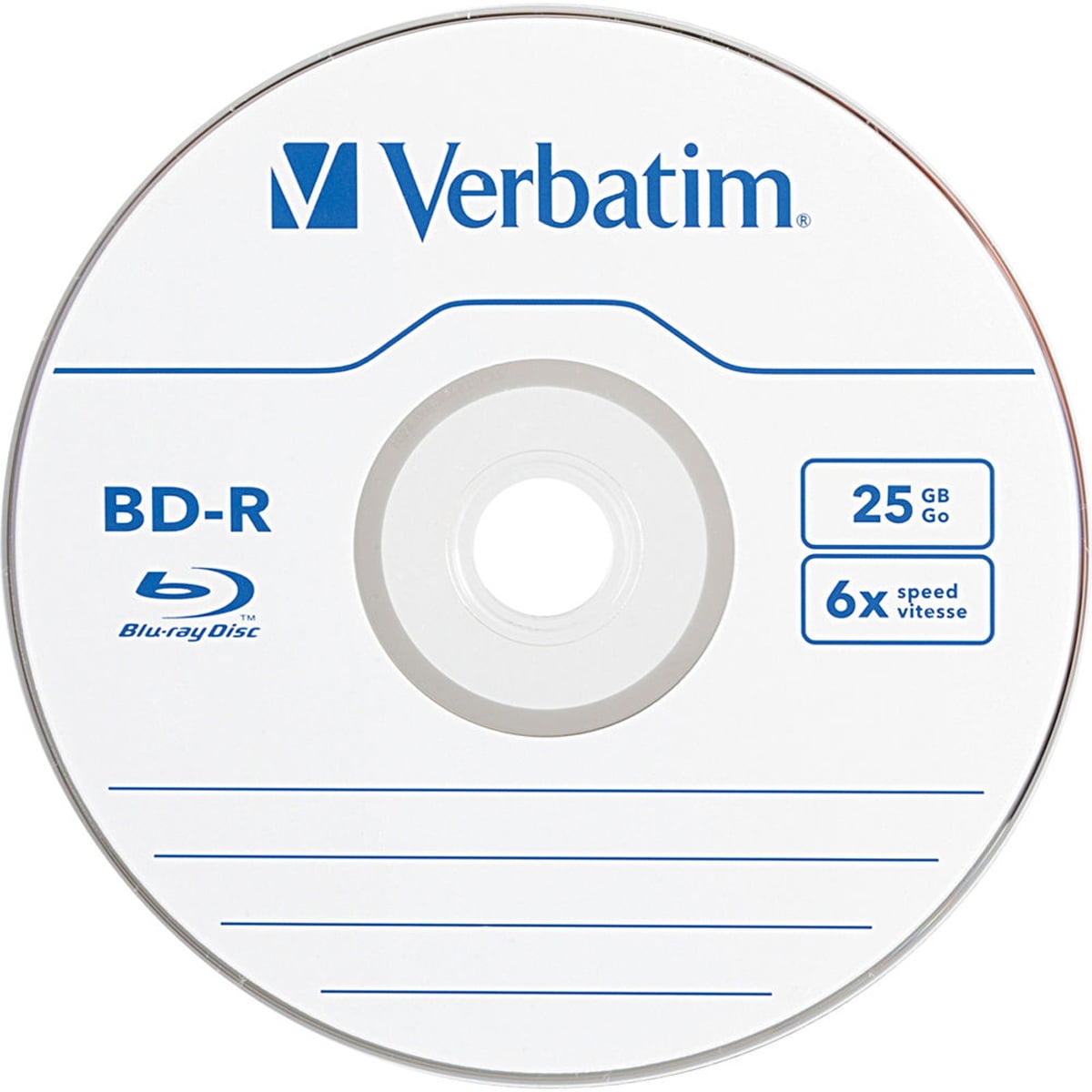 Verbatim 97238 25 GB 16x BD-R Blu-Ray Disc - White (10/Pack