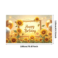 thumbnail image 2 of Sunflower Decor Happy Birthday Banner Decorative Design for Birthday Party Outdoor Party Celebration, 2 of 7