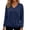 Navy, variant on Vivianyo HD Women's V-neck Raglan Pullover Tops, Cuffed Long Sleeve Soft Knit Casual Shirts for Women, Women's Black, Sizes S-2XL