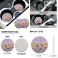thumbnail image 6 of Uorisanigo Colorful Flowers 10 Pcs Automobile Seat Cover Sets with Soft Comfortable Car Steering Wheel Cover Car Seat Belt Pad Cover and Water Cup Pad Chapstick Holder Suitable for Cars, SUV, 6 of 7