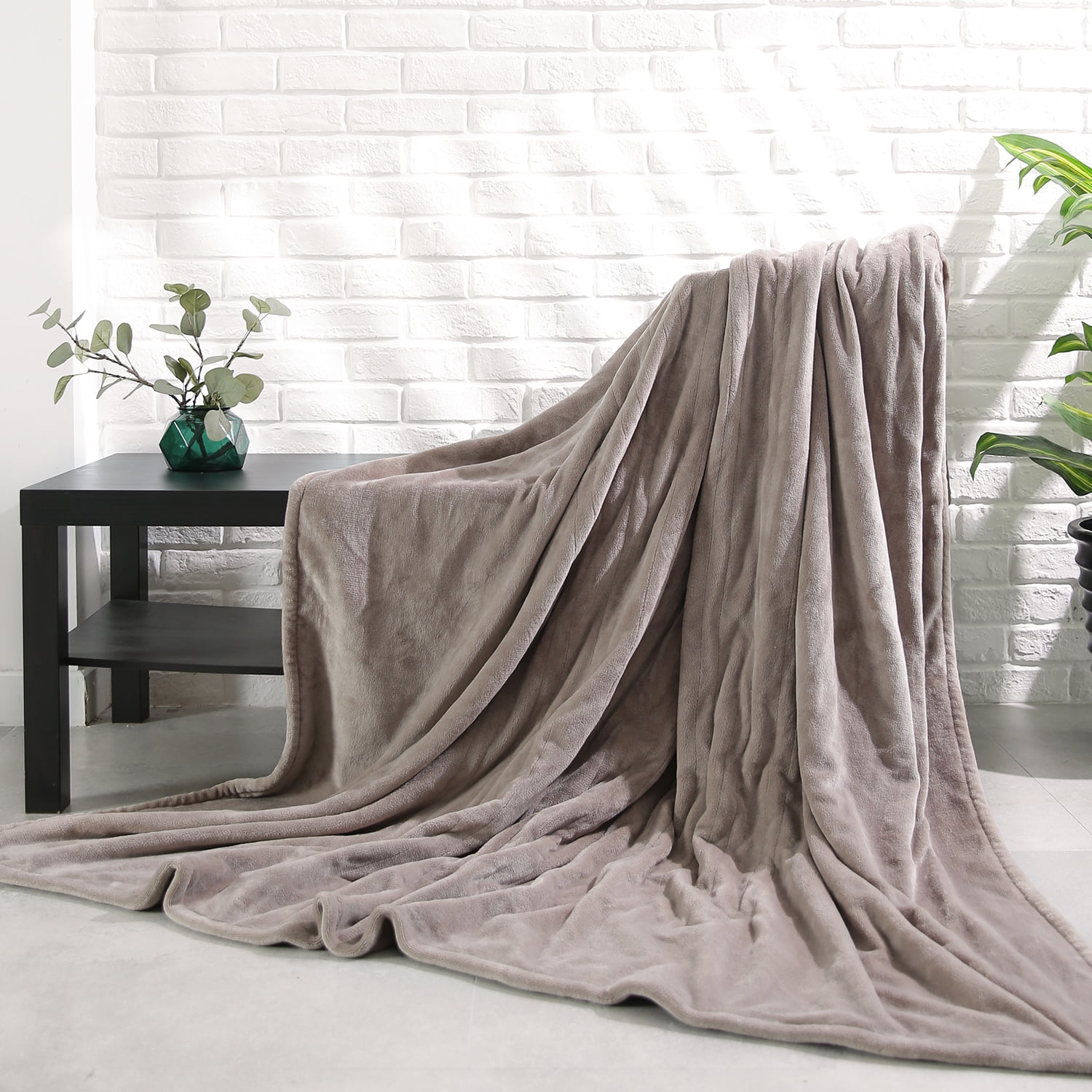 MaxKare Electric Blanket Heated Throw Flannel & Sherpa 50X60 HL-AK6-01 Grey 