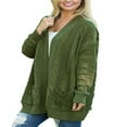 thumbnail image 3 of Cardigan Ouvert à Manches Longues Couleur Unie pour Femmes avec Poches, 3 of 9