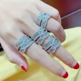 thumbnail image 3 of Elegant Women Jewelry Cubic Zircon 925 Silver Rings Wedding Party Gifts Sz 6-10, 3 of 5
