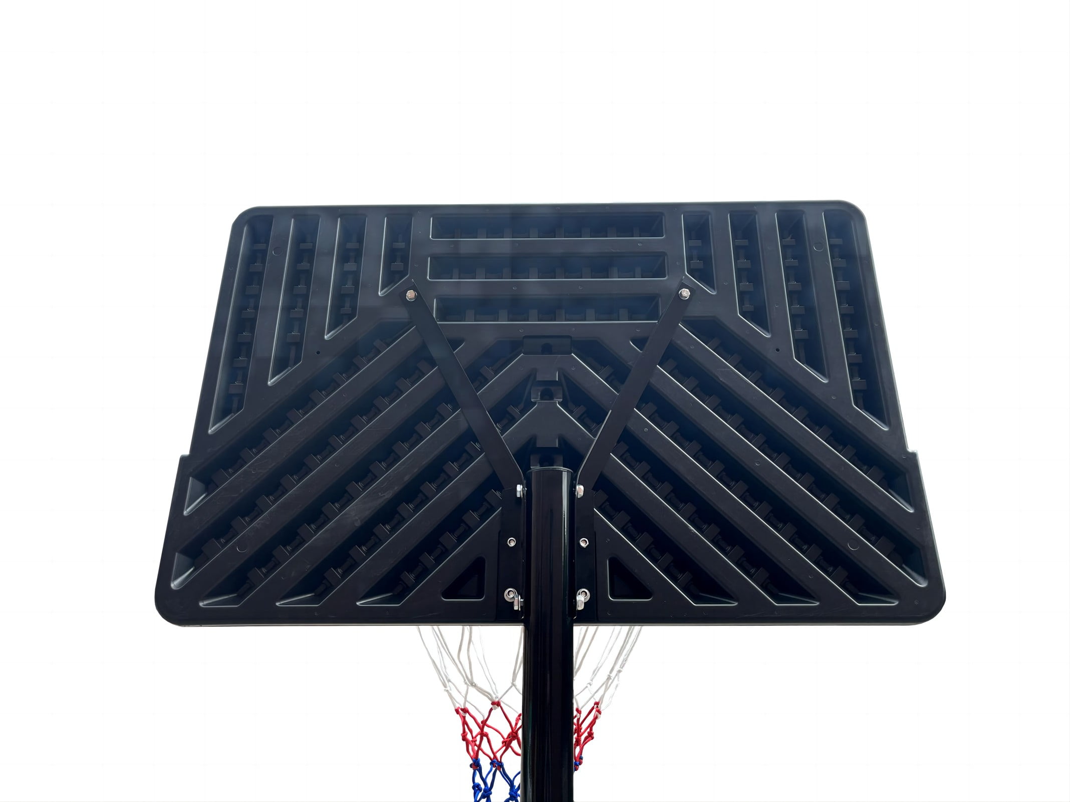 Vebreda 44" Adjustable Portable Basketball Hoop with 7.5 - 10 ft. Height Adjustable for Outdoor Indoor Court, Blue