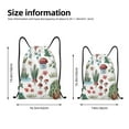 thumbnail image 2 of Saiise Frog and Forest Plants Pattern Sports Drawstring Backpack - String Swim Gym Bag with Wet Proof Pocket for Women&Men-Small, 2 of 6