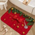 thumbnail image 3 of 1pc Christmas Background Absorbent Non-Slip Bathroom Thickened Flannel Rug Decor,Soft,Quick Drying,Suitable For Indoor/outdoor Use,Bathrooms,Bedrooms,Kitchens,Terrace,Laundry Rooms,16"x24", 3 of 9