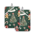 thumbnail image 7 of Yayeee Pot Holders Kitchen Heat Resistant with Pocket 7"x9.8" Cotton Oven Cooking Hot Pads, Yellow Christmas Gingerbread, 7 of 7
