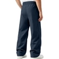 thumbnail image 4 of Dvprdro Wide Leg Sweatpants for Men Elastic Waist Drawstring Casual Athletic Sweat Pants Loose Fit Stretch Trousers Fashion Workout Joggers with Zipper Pocket, 4 of 7