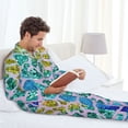 thumbnail image 6 of Naloa Rainbow Glitter Men’s Pajamas Set - Long Sleeve Button Down Sleep Shirt and Pajama Bottoms Sleepwear Set-X-Large, 6 of 7