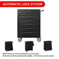 thumbnail image 3 of 7-Drawer Rolling Tool Chest Cabinet, Large Capacity Metal Tool Box with Wheels,Black02, 3 of 8