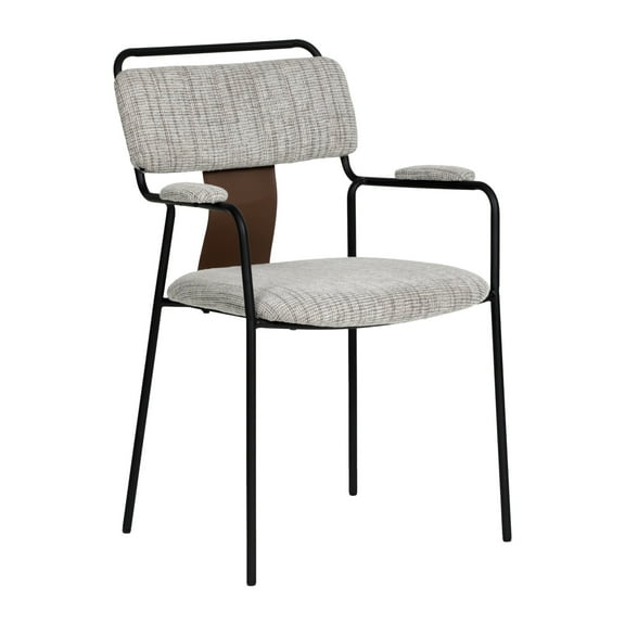 Couva Dining Chair Gray Tweed Dining Chair, Modern Style, Soft chenille fabric, Steel, Indoor Dining