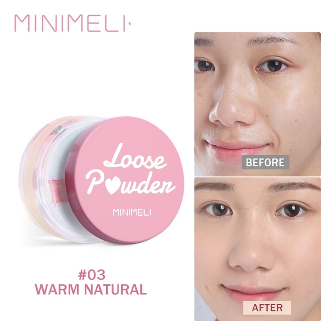 MINIMELI Polvo de acabado de miel Control de aceite Maquillaje en polvo Impermeable Natural Labymos polvo