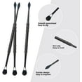 thumbnail image 3 of 5 Pcs Stainless Steel Wax Carving Tool Double Sided Smooth Spear Tip Spoon Set Craft Sculpting Modeling 4.8 inches Black, 3 of 5