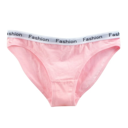 

TAIAOJING Women Thong Cotton Pack Letters Wide Brim Solid Color Underwear Panties Brief