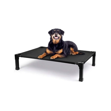 Upgraded Elevated Dog Bed- Portable Outdoor Dog Cot For Large Pets Stable Anti-Slip Feet Breathable Mesh Easy Assembly For Camping Beach Patio Indoor Use Outdoor Dog Bed Camping Pet Gear