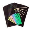 Scratch Paper Art Set Rainbow Magic Scratch Paper 50 PCS for Kids Black Scratch it Off Art Crafts Kits Notes Boards with 5 Wooden Stylus 4PCS Drawing Stencils for Girl Boy Easter Party Game