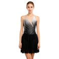 thumbnail image 2 of Xnihocha Womens Ice Skating Dress Rhinestone Mesh Sleeveless Dresses Ballet Lyrical Dance Dress Black M, 2 of 6