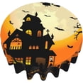 thumbnail image 6 of Halloween Tablecloth Spooky Tablecloth Washable Reusable Round Tablecloth 60 Inch, for Halloween Party Holiday Dinner Kitchen Dining Table Decor, 6 of 6