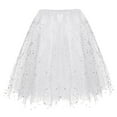 thumbnail image 4 of Povozer Dress up Tutu for Girls Princess Skirts for Kids Tulle Ballet Skirts(White,2-10T), 4 of 4
