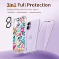 thumbnail image 6 of for iPhone 17 Case,[3 in 1] with Screen Protector & Camera Lens Protector, Flower Pattern Design,Clear Soft Shockproof Slim Floral Phone Cover for Women Girls 2025 6.3"(Colorful Blooming), 6 of 13